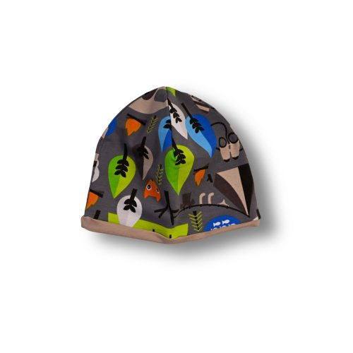 Otroška kapa – Gozd + svetlo rjava (velikost M)